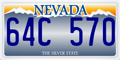 NV license plate 64C570