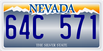 NV license plate 64C571