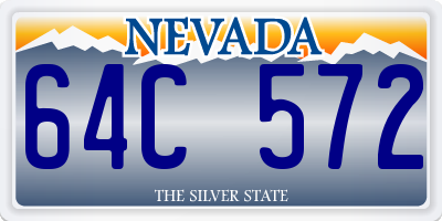 NV license plate 64C572