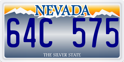 NV license plate 64C575