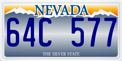 NV license plate 64C577