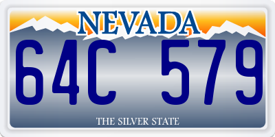 NV license plate 64C579