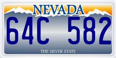 NV license plate 64C582