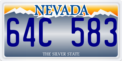 NV license plate 64C583