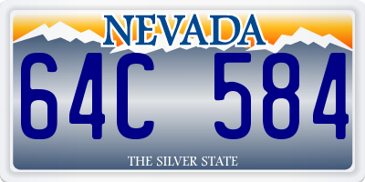 NV license plate 64C584