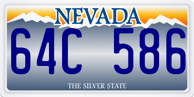 NV license plate 64C586
