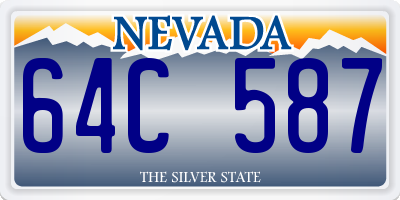 NV license plate 64C587