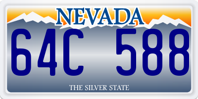 NV license plate 64C588