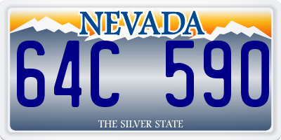 NV license plate 64C590