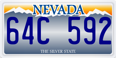 NV license plate 64C592