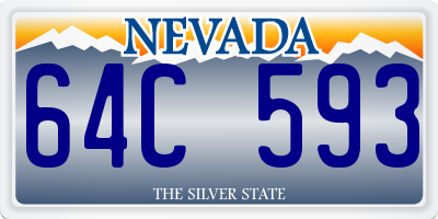 NV license plate 64C593