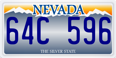 NV license plate 64C596