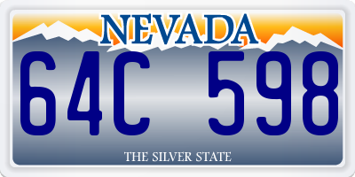 NV license plate 64C598