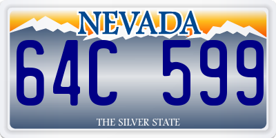 NV license plate 64C599