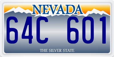 NV license plate 64C601