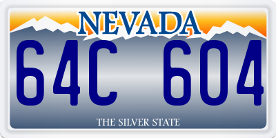 NV license plate 64C604