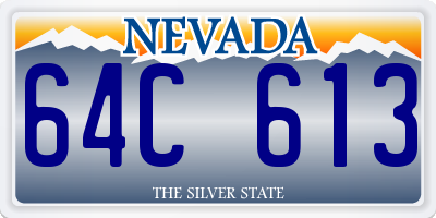 NV license plate 64C613