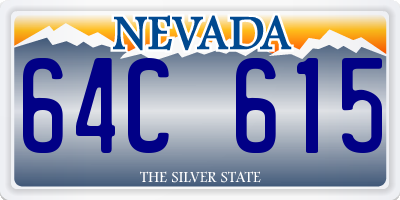 NV license plate 64C615