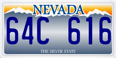 NV license plate 64C616