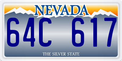 NV license plate 64C617