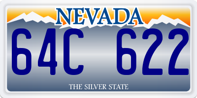 NV license plate 64C622