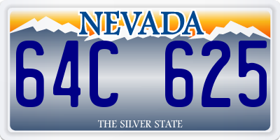 NV license plate 64C625