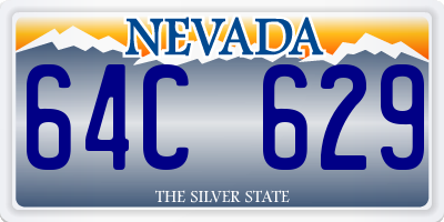 NV license plate 64C629