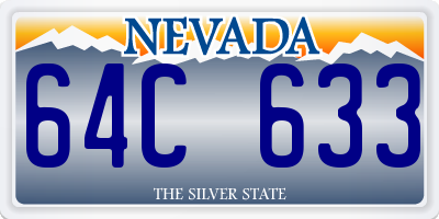 NV license plate 64C633