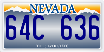 NV license plate 64C636
