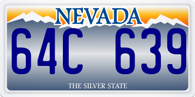 NV license plate 64C639