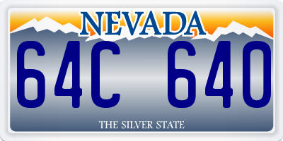 NV license plate 64C640