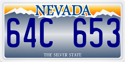 NV license plate 64C653