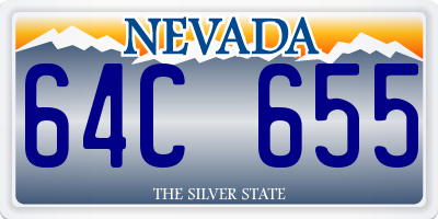 NV license plate 64C655