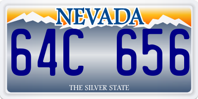 NV license plate 64C656