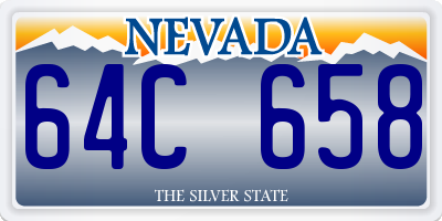 NV license plate 64C658