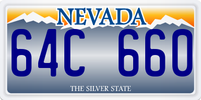 NV license plate 64C660