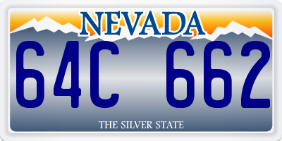 NV license plate 64C662