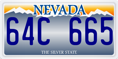 NV license plate 64C665