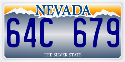 NV license plate 64C679