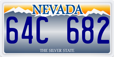 NV license plate 64C682