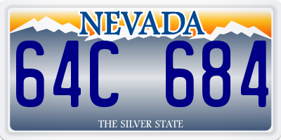 NV license plate 64C684