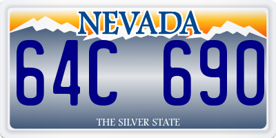 NV license plate 64C690