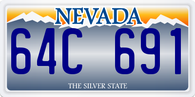 NV license plate 64C691