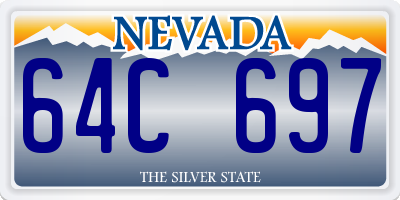 NV license plate 64C697
