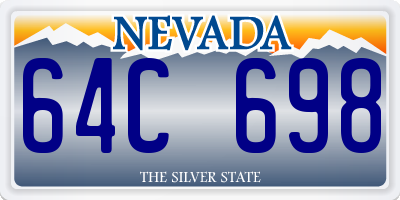 NV license plate 64C698