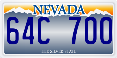 NV license plate 64C700