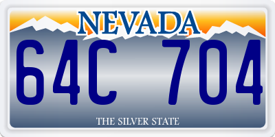 NV license plate 64C704