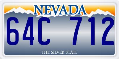 NV license plate 64C712