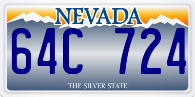 NV license plate 64C724
