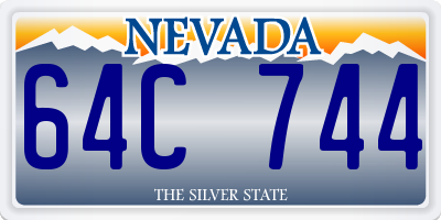 NV license plate 64C744